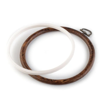 Gherghef imitație lemn cu agățătoare - 12 cm - Img 2