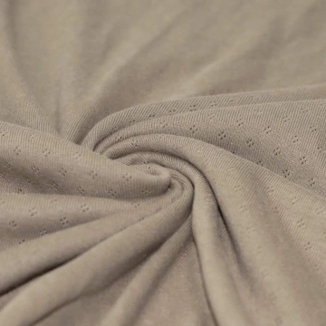 Jerse Bumbac Pointelle Mini - Dark Beige