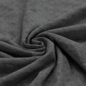 Jerse Bumbac Pointelle Mini - Dark Grey Melange