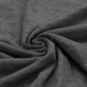 Jerse Bumbac Pointelle Mini - Dark Grey Melange
