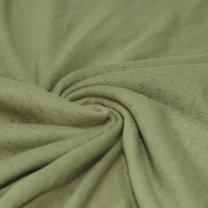 Jerse Bumbac Pointelle Mini - Olive