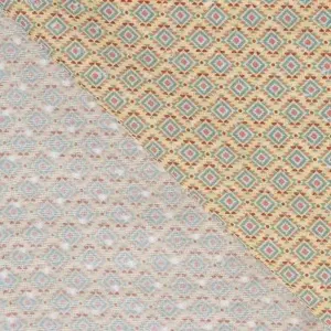 Material Bumbac Dobby Imprimat - Aztec Yellow - Img 3