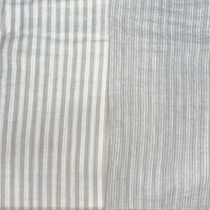 Material Muselină Două Fețe Yarn Dyed Dungi, 100% bumbac - Pebble