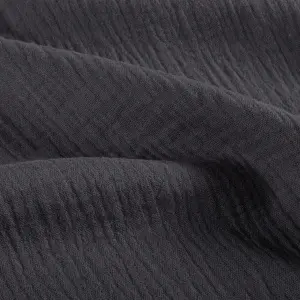 Material Muselină Dublă, 100% bumbac - Dark Grey
