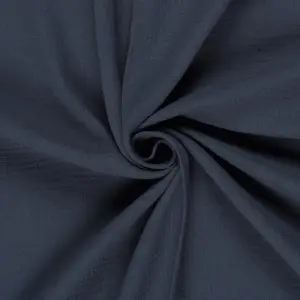 Material Muselină Dublă, 100% bumbac - Steel Blue - Img 3