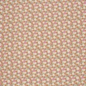 Material Muselină Imprimată Floricele, 100% bumbac - Pink - Img 2
