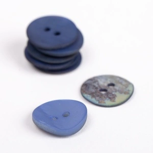 Nasture din sidef rotund 15mm - Albastru