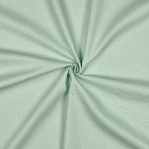 Poplin Bumbac Imprimat Buline Mici - Mint - Img 2