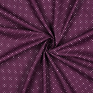 Poplin Bumbac Imprimat Buline Mici - Mov - Img 2