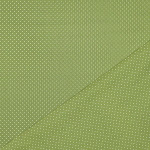 Poplin Bumbac Imprimat Buline Mici - Verde - Img 3