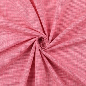 Poplin Imprimat Pied De Poule - Pink - Img 3