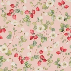 Poplin Premium Imprimat - Căpșuni