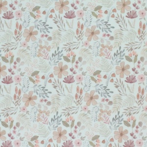 Poplin Premium Imprimat Digital Flori - Beige Forest Plants