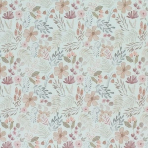 Poplin Premium Imprimat Digital Flori - Beige Forest Plants