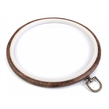 Gherghef imitație lemn cu agățătoare - 20 cm