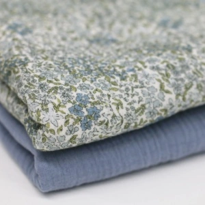 Material Muselină Imprimată Flori, 100% bumbac - Blossom Mix