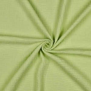 Material Muselină Organică GOTS, 100% bumbac - Soft Green - Img 3