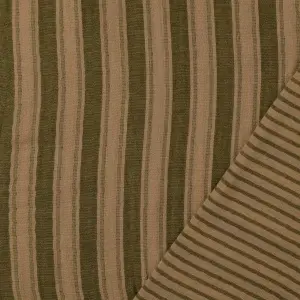Material Muselină Yarn Dyed cu Două Fețe in Dungi, 100% bumbac - Dark Green - Img 3