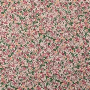 Material Voile Bumbac Flori - Pink