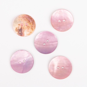 Nasture din sidef rotund 20mm - Roz - Img 3
