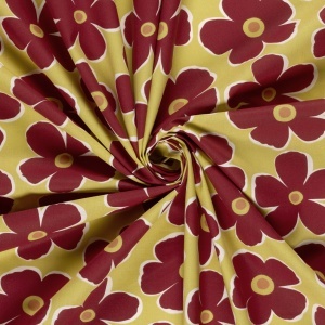 Poplin Imprimat floral - Galben - Img 3