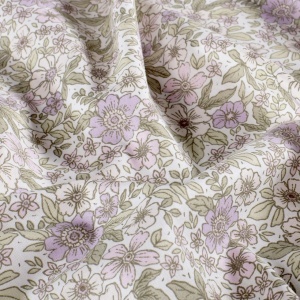 Poplin Imprimat floral - mov