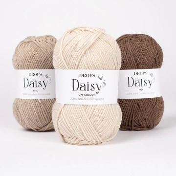 DROPS Daisy Uni Color 35 Dark Brown - Img 2