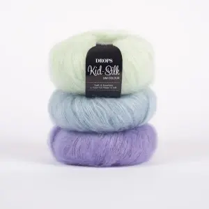 Fir mohair cu mătase DROPS Kid-Silk Uni 34 Sage Green - Img 2