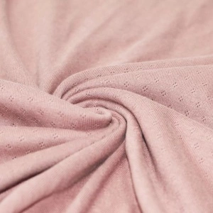 Jerse Bumbac Pointelle Mini - Nude Pink