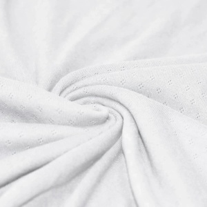 Jerse Bumbac Pointelle Mini - White