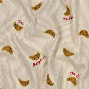 Jerse Rib Imprimat Digital - Croissants