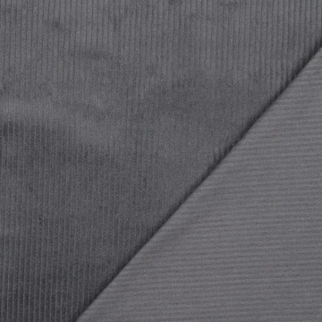 Material Catifea Reiată Corduroy Prespălat 4.5W, 100% bumbac - Dark Grey - Img 4