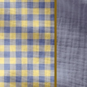 Material Muselină Două Fețe Yarn Dyed Carouri Vichy, 100% bumbac - Lemon