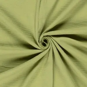 Material Muselină Dublă, 100% bumbac - Olive Green - Img 3