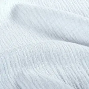Material Muselină Dublă Baby Blue, 100% bumbac