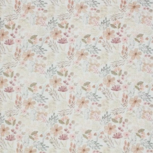 Material Muselină Imprimată Flori, 100% bumbac - Beige Forest Plants - Img 2