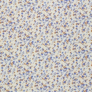 Material Muselină Imprimată Flori, 100% bumbac - Blue Mini Flowers - Img 2