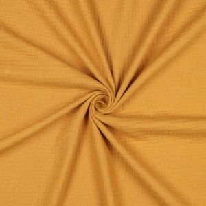Material Muselină Organică GOTS, 100% bumbac - Dark Ochre - Img 2