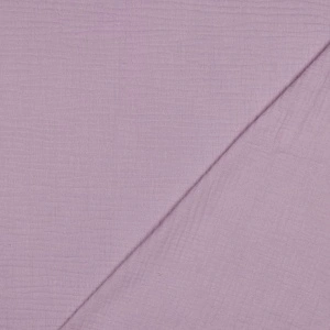 Material Muselină Organică GOTS, 100% bumbac - Light Liliac - Img 3
