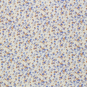 Muselină Imprimată Flori - Blue Mini Flowers - Img 2