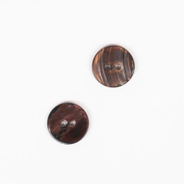 Nasture din sidef curbat 18mm - Maro