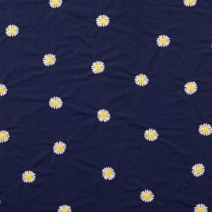 Poplin Brodat Margarete - Navy