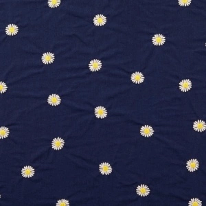 Poplin Brodat Margarete - Navy