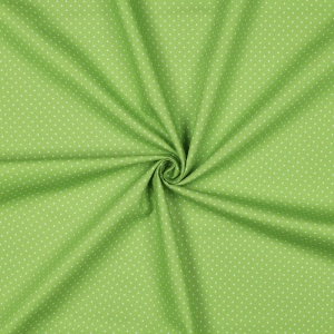 Poplin Bumbac Imprimat Buline Mici - Lime - Img 2