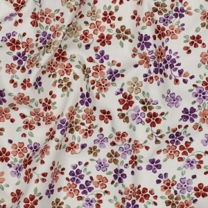 Poplin Premium Imprimat floricele- Off White