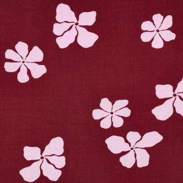 Vâscoză Lenzing™ Ecovero™ Flori - Burgundy - Img 2