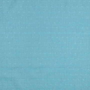 Voal de bumbac brodat cu buline - Plumetis Light Blue