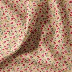Bumbac Imprimat Flori - Pink & Red