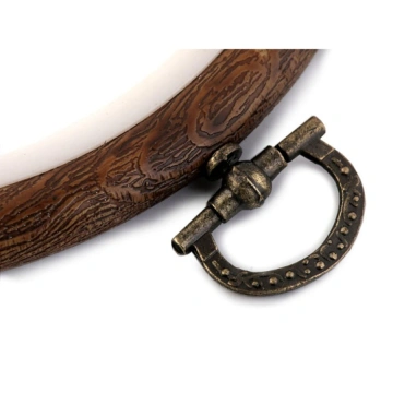 Gherghef imitație lemn cu agățătoare - 12 cm - Img 3