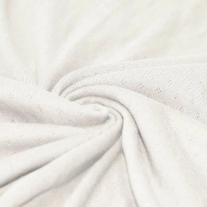 Jerse Bumbac Pointelle Mini - Ecru